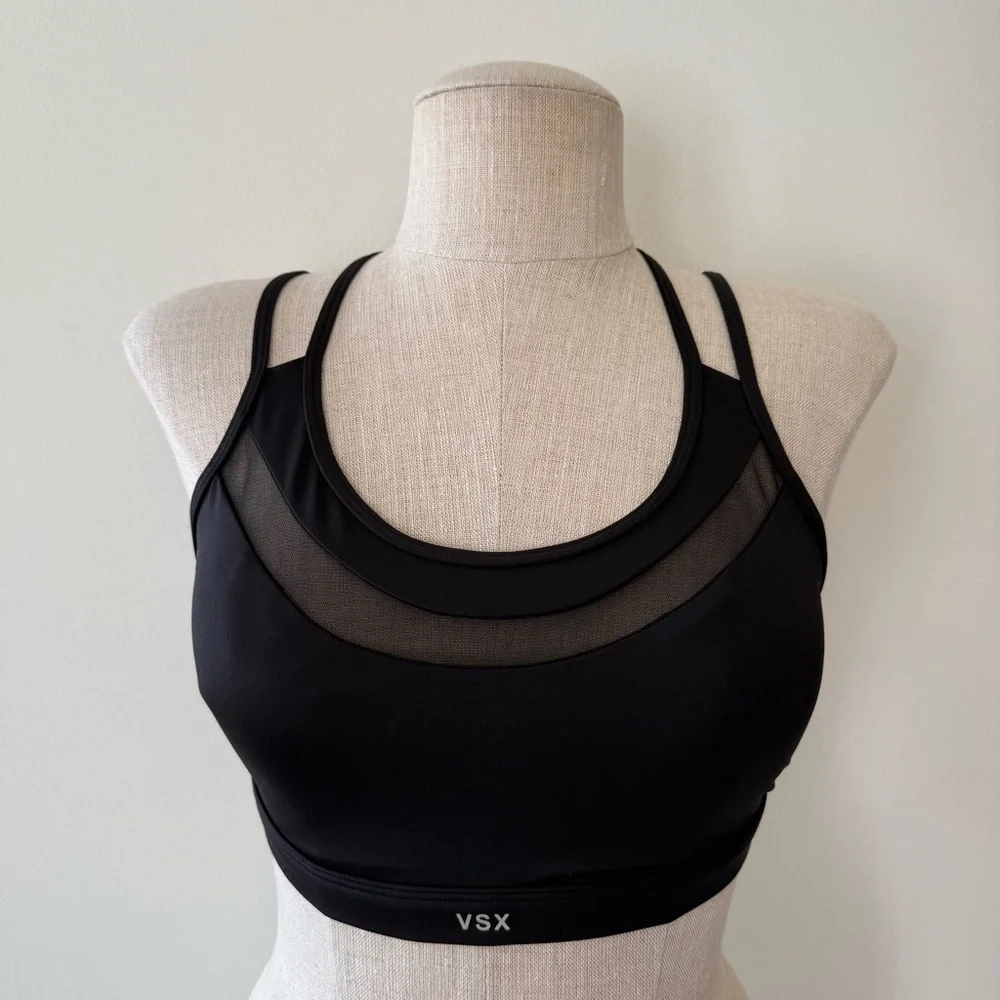 Victoria’s Secret VSX SPORT Mesh Cutout Strappy Back Sports Bra - Picture 11 of 11